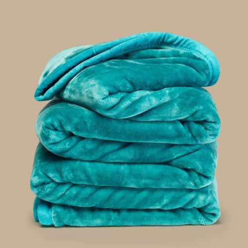 Faux Fur Blanket Reversible Soft Warm Fleece Bed Blanket Mink Feel Comforter